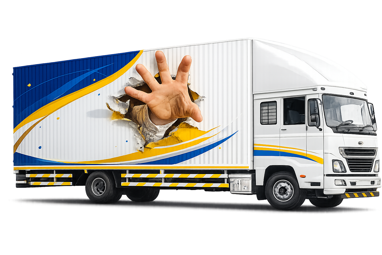 Jitender Arts branded commercial vehicle